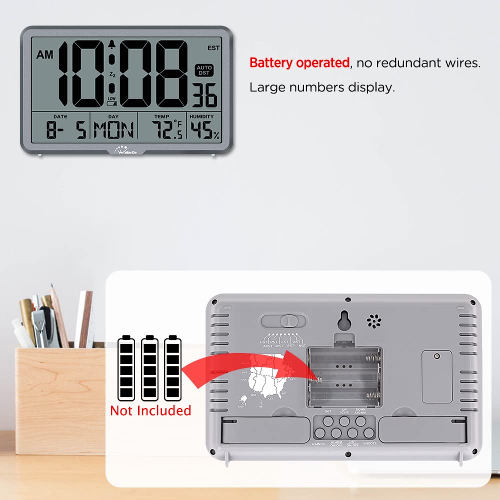 Foto 5 pulgar | Reloj de Pared Digital Wallarge Cl6002 con Temperatura y Humedad - Venta Internacional