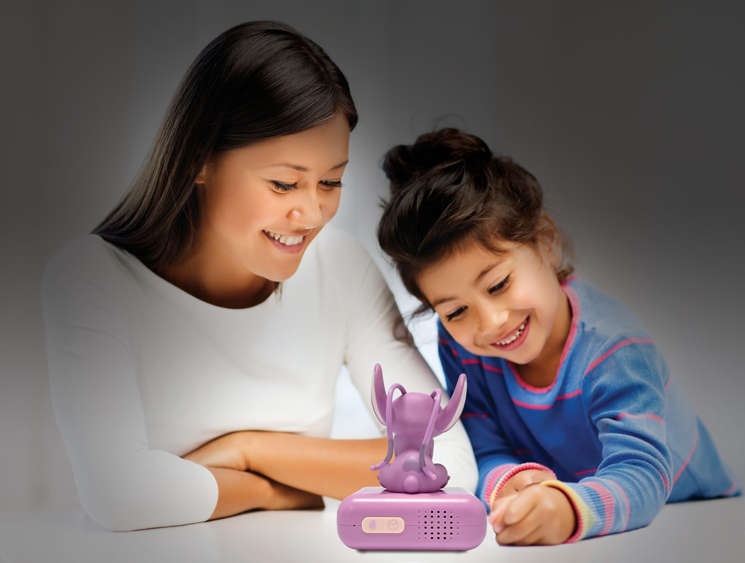 Foto 7 pulgar | Reloj Despertador Con Luz Nocturna Lexibook Disney Stitch Angel Pink - Venta Internacional.