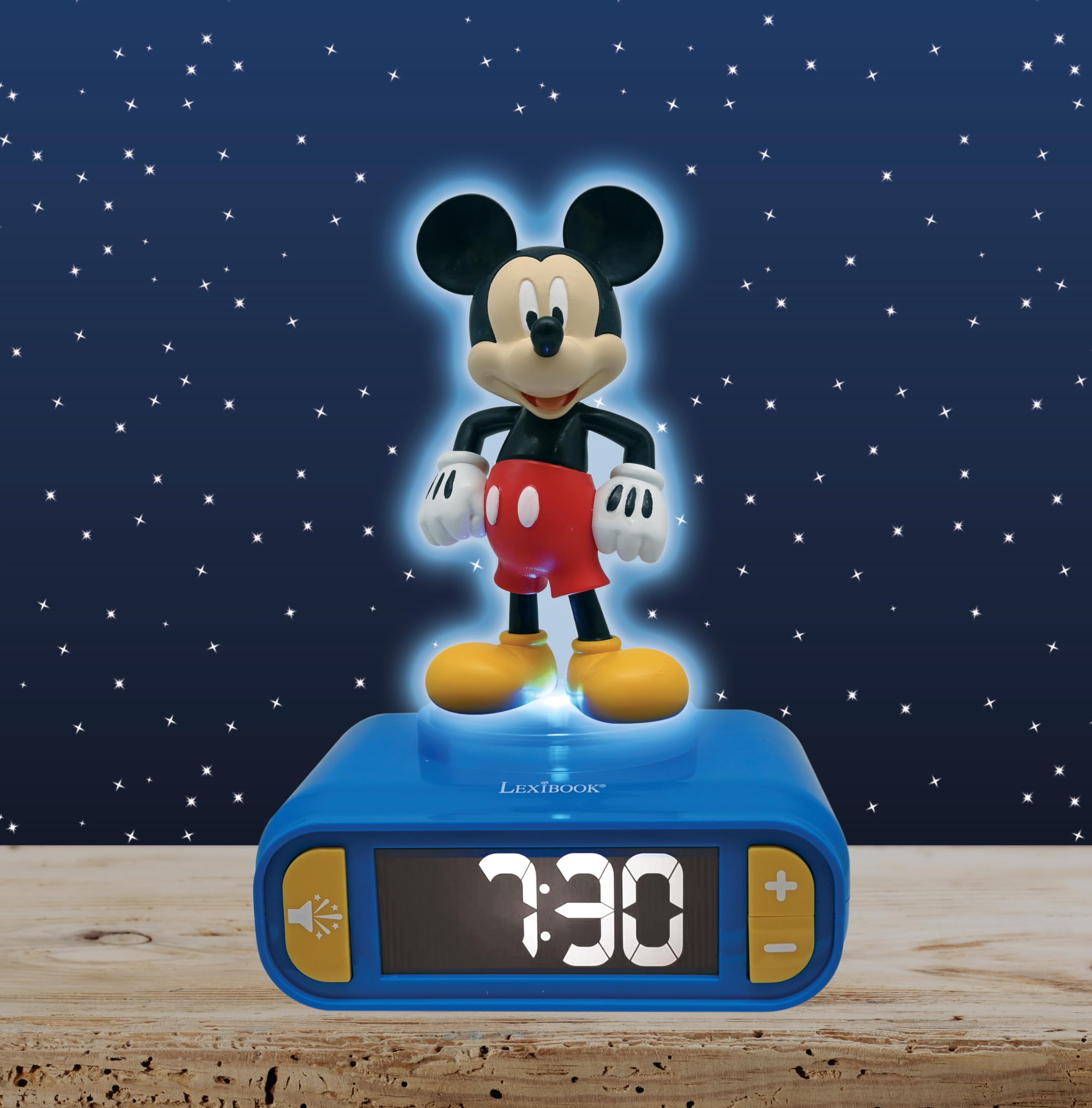 Foto 4 pulgar | Reloj Despertador Con Luz Nocturna Lexibook Disney Mickey Rl800mch - Venta Internacional.
