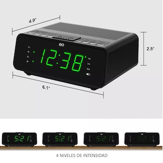 Foto 2 | Radio Reloj Fm/am Despertador Digital Para El Dormitorio Eo Safe Imports Esi-12963-1 Negro