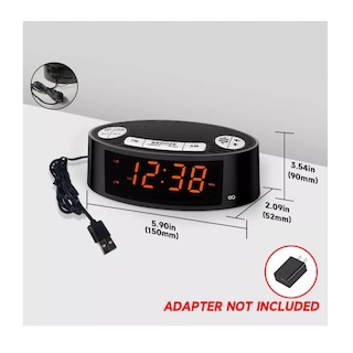 Foto 2 | Radio Reloj Despertador Fm/am Digital Led Bocina Eo Safe Imports Esi-16168-1 Negro