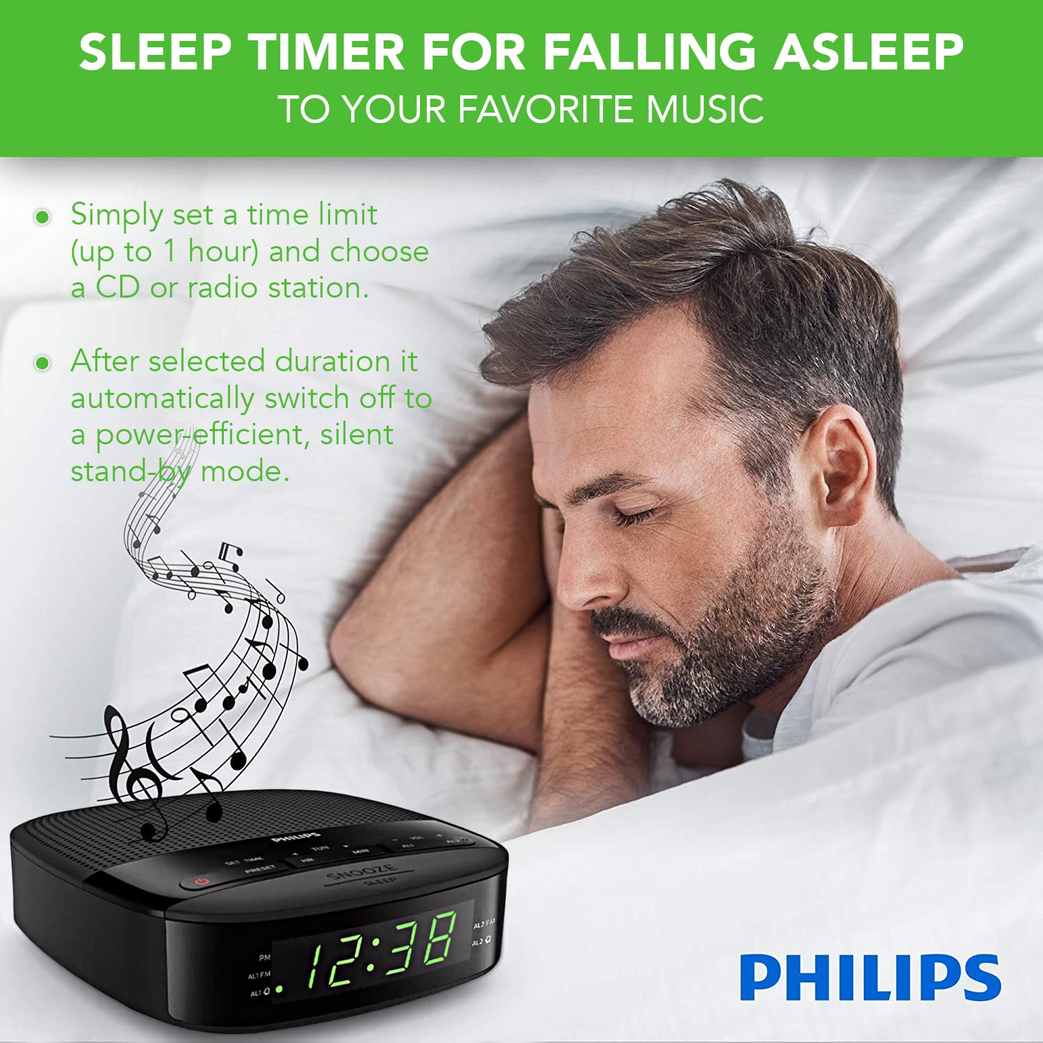 Foto 6 pulgar | Radio-despertador Philips Para Dormitorios Con Pantalla Led - Venta Internacional.