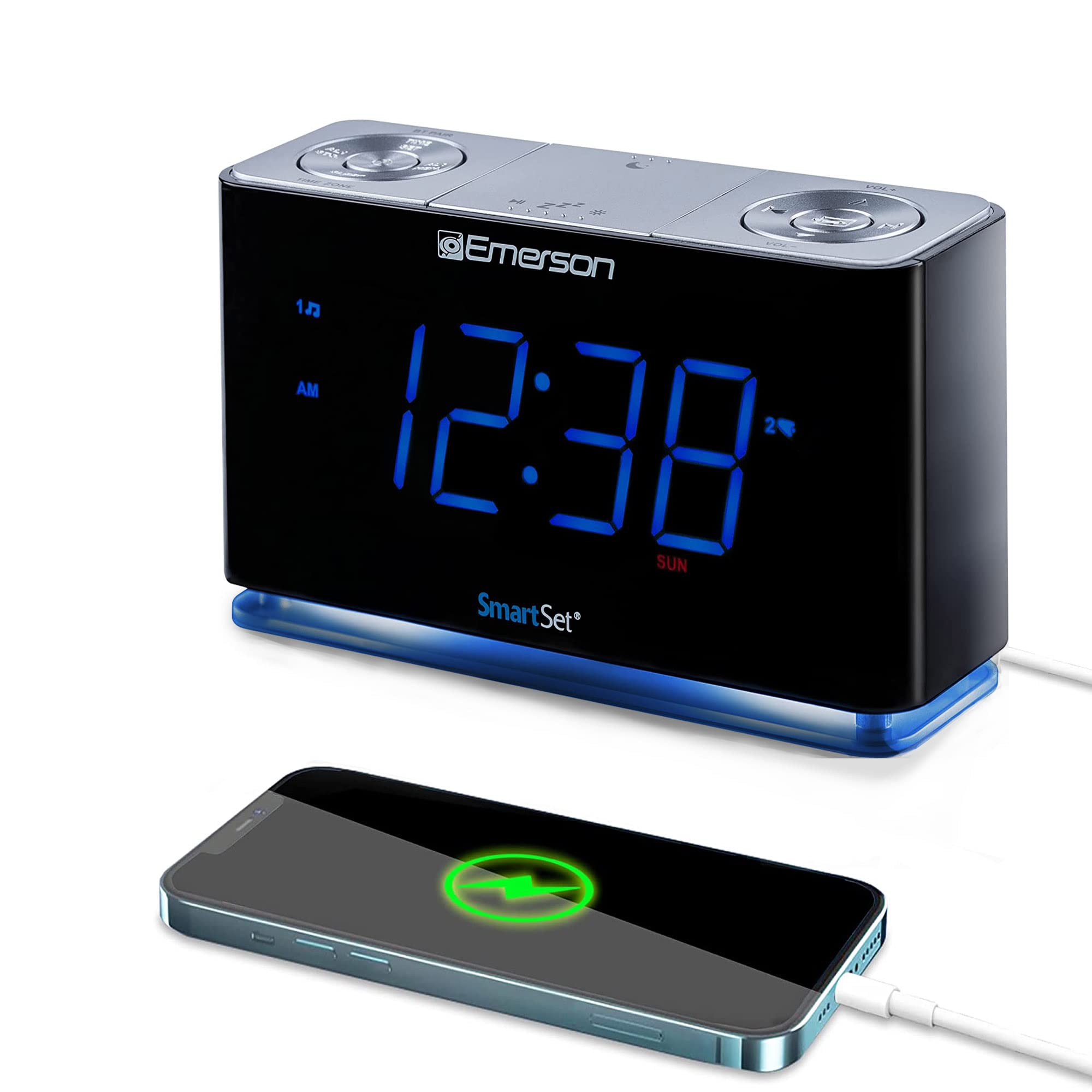 Reloj Despertador Emerson Cks1507 Smartset Radio Con Bluetooth - Venta Internacional.