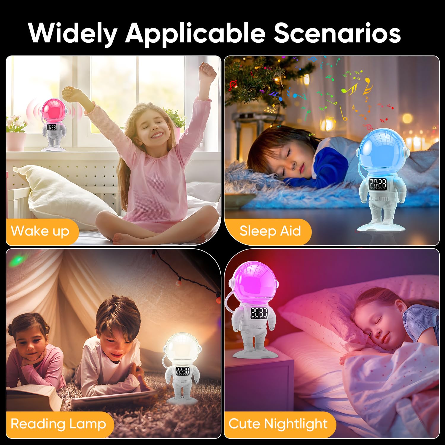 Foto 7 pulgar | Despertador Sunrise Afexaa Astronaut Para Niños Con Mando A Distancia - Venta Internacional.