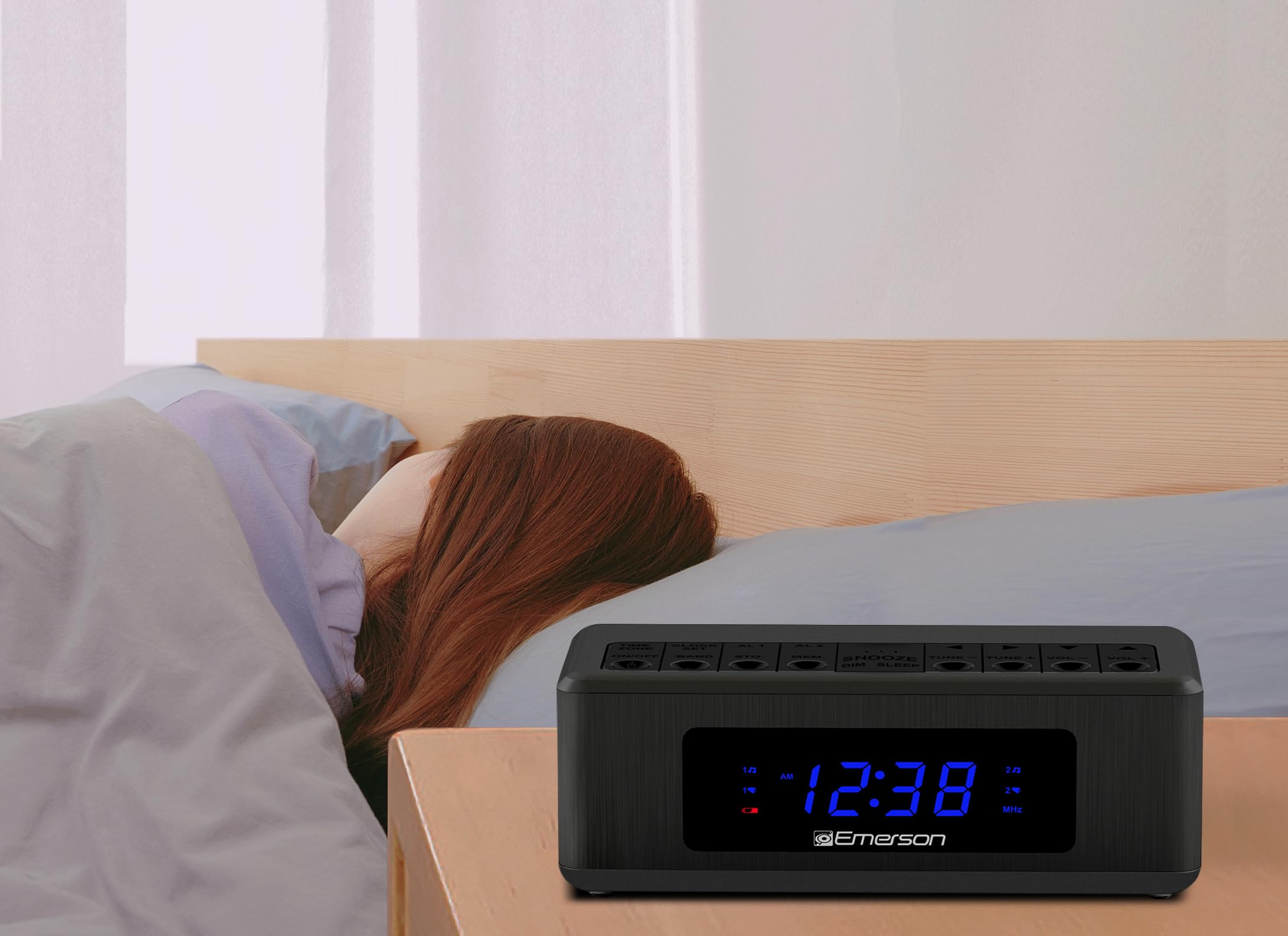 Foto 4 | Radio Despertador Emerson Cks2023am/fm Con Led De 0.6 Pulgadas, Color Negro - Venta Internacional.