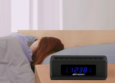 Foto 4 | Radio Despertador Emerson Cks2023am/fm Con Led De 0.6 Pulgadas, Color Negro - Venta Internacional.