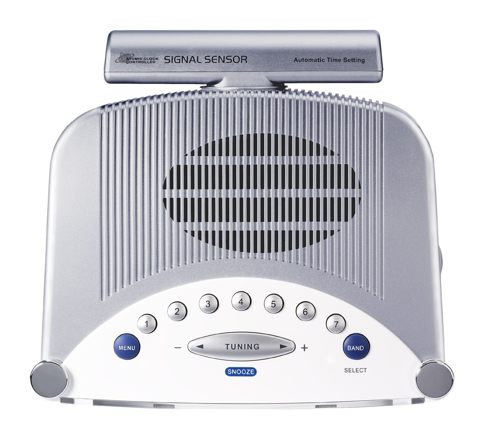 Foto 5 | Radio-reloj Sangean Rcr-22 Atomic Fm/am Con Entrada Auxiliar Plateada - Venta Internacional.