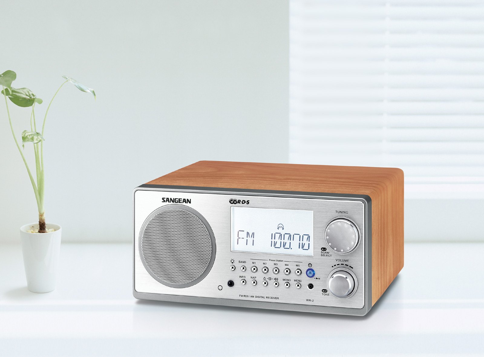 Foto 6 pulgar | Sintonización Digital Radio Sangean Wr-2 Am/fm-rbds Con Gabinete De Madera - Venta Internacional.