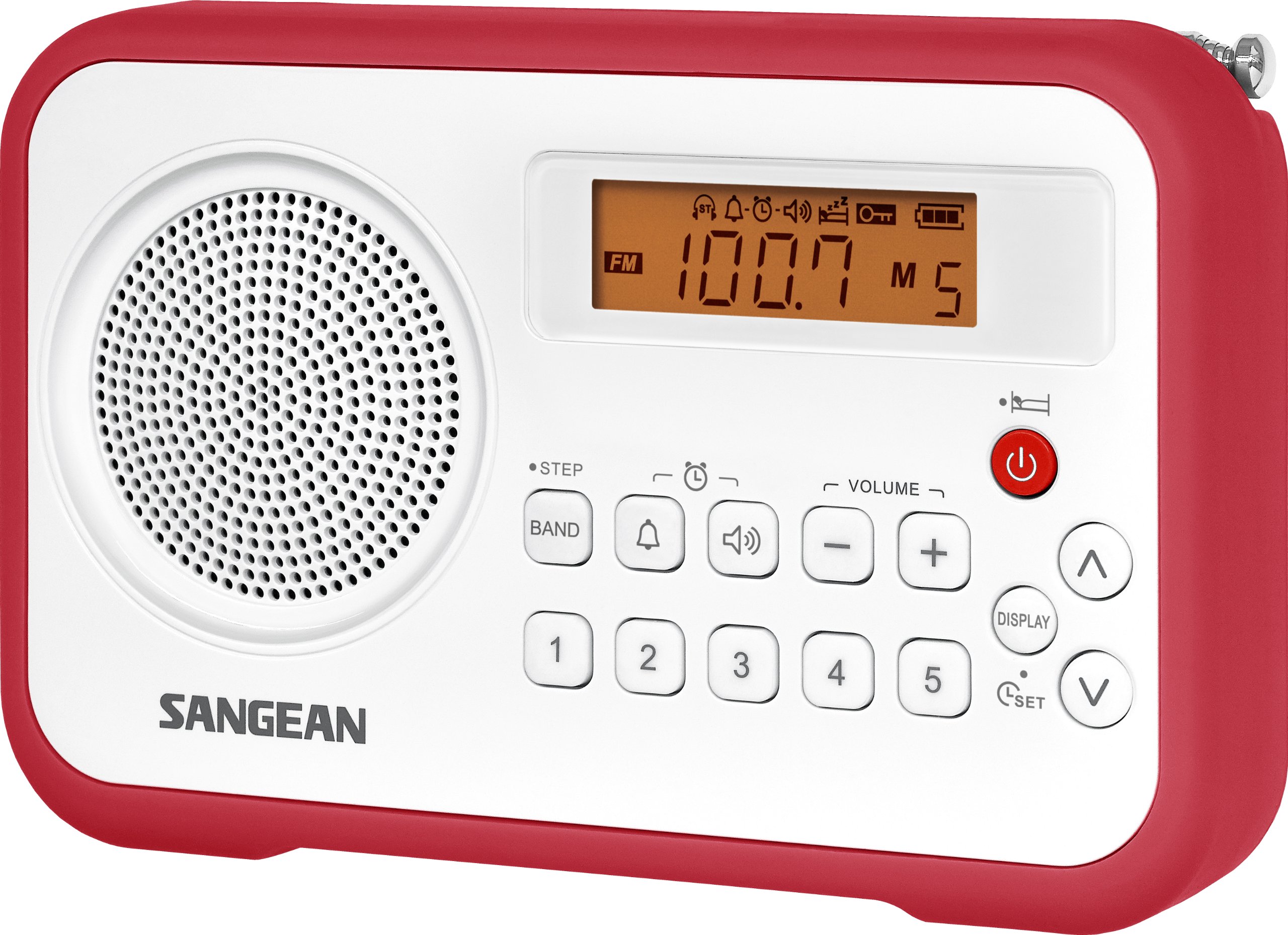 Foto 2 pulgar | Radio Digital Portátil Sangean Pr-d18rd Am/fm Blanco/rojo - Venta Internacional.