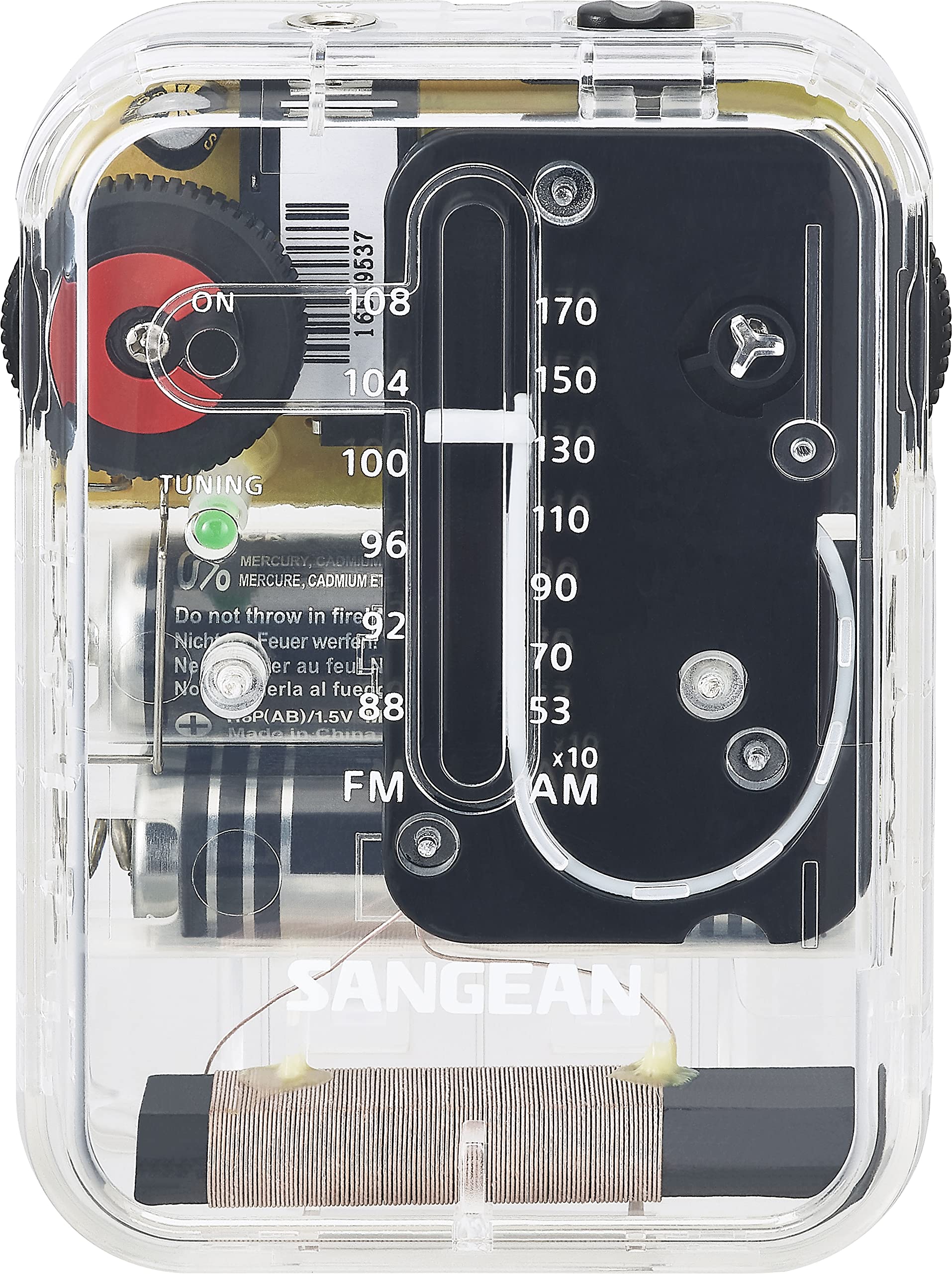Foto 2 pulgar | Radio Analógica De Bolsillo Sangean Sr-32cl Am/fm Clear - Venta Internacional.