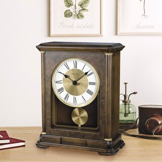 Foto 3 | Reloj De Sobremesa Bulova Vanderbilt B1860, Madera De Nogal Cálido - Venta Internacional.