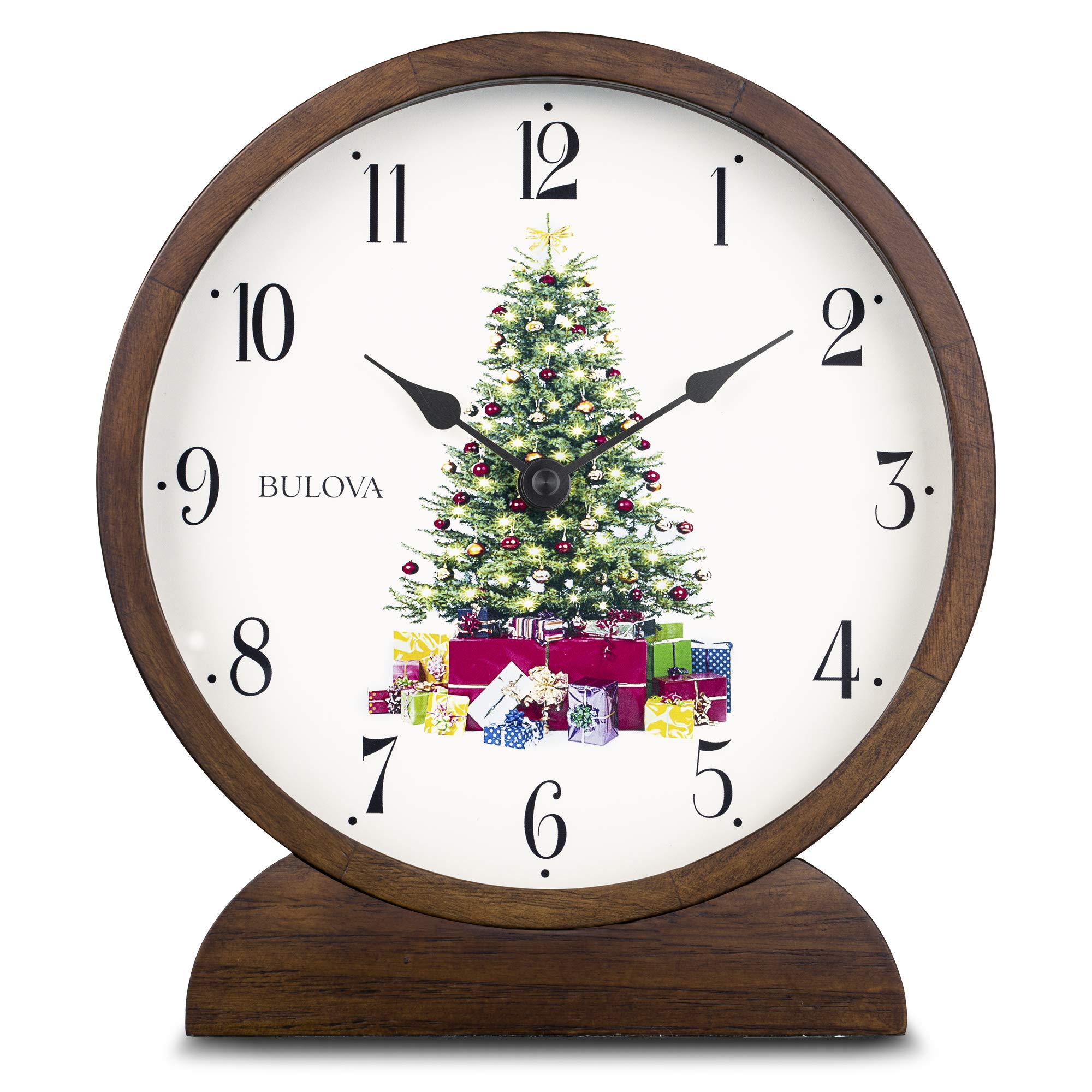 Reloj De Sobremesa Bulova B1866 Holiday Sounds, Color Nogal - Venta Internacional.