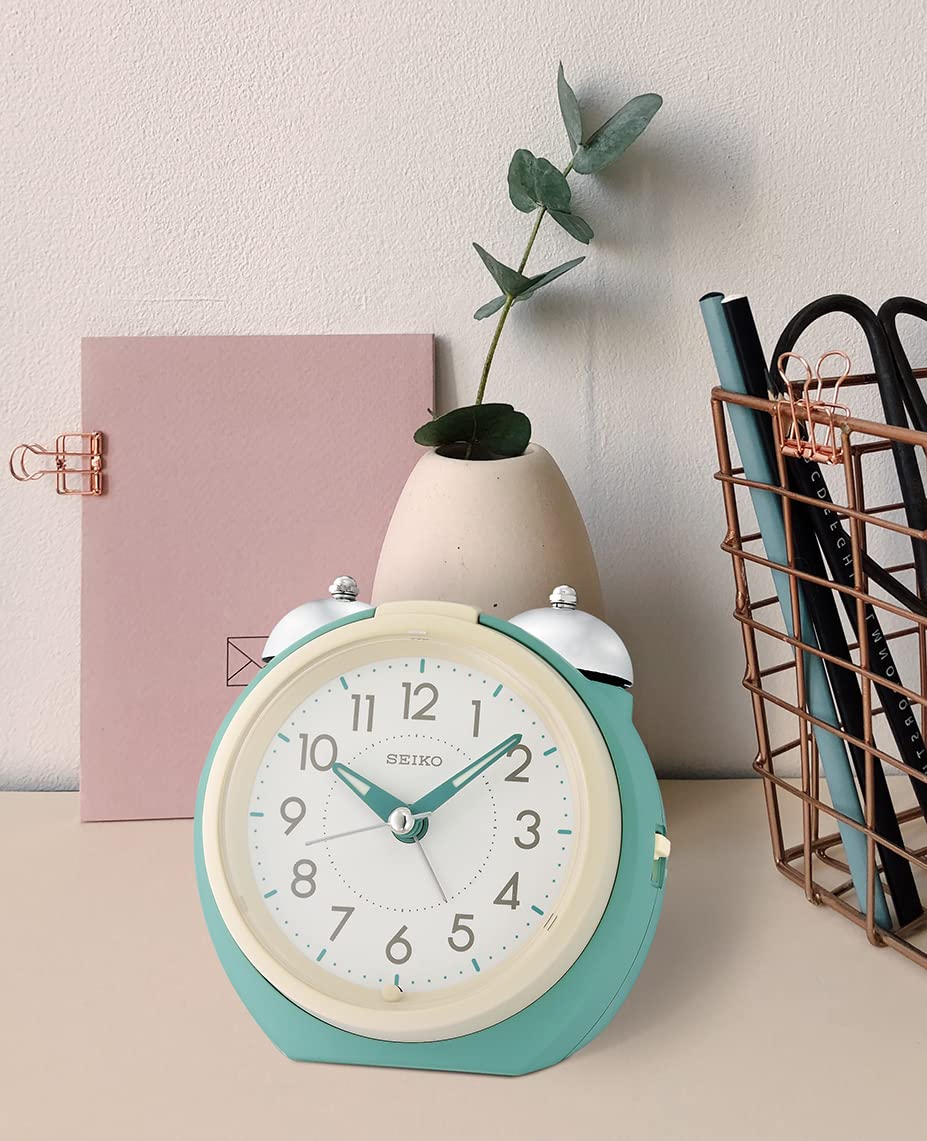 Foto 2 | Reloj Despertador Seiko Kita Para Dormitorio, Color Turquesa, Con Despertador Y Luz - Venta Internacional.