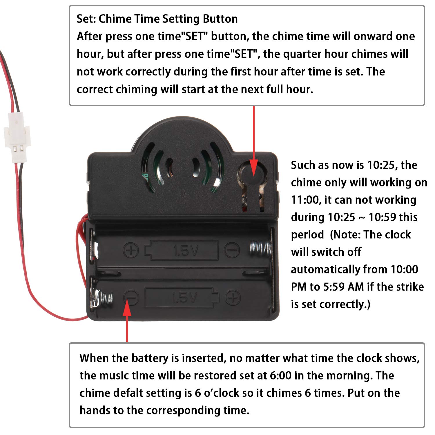 Foto 6 | Kit De Movimiento De Reloj Hicarer Con Forma De Péndulo De Cuarzo Con Manecillas - Venta Internacional.