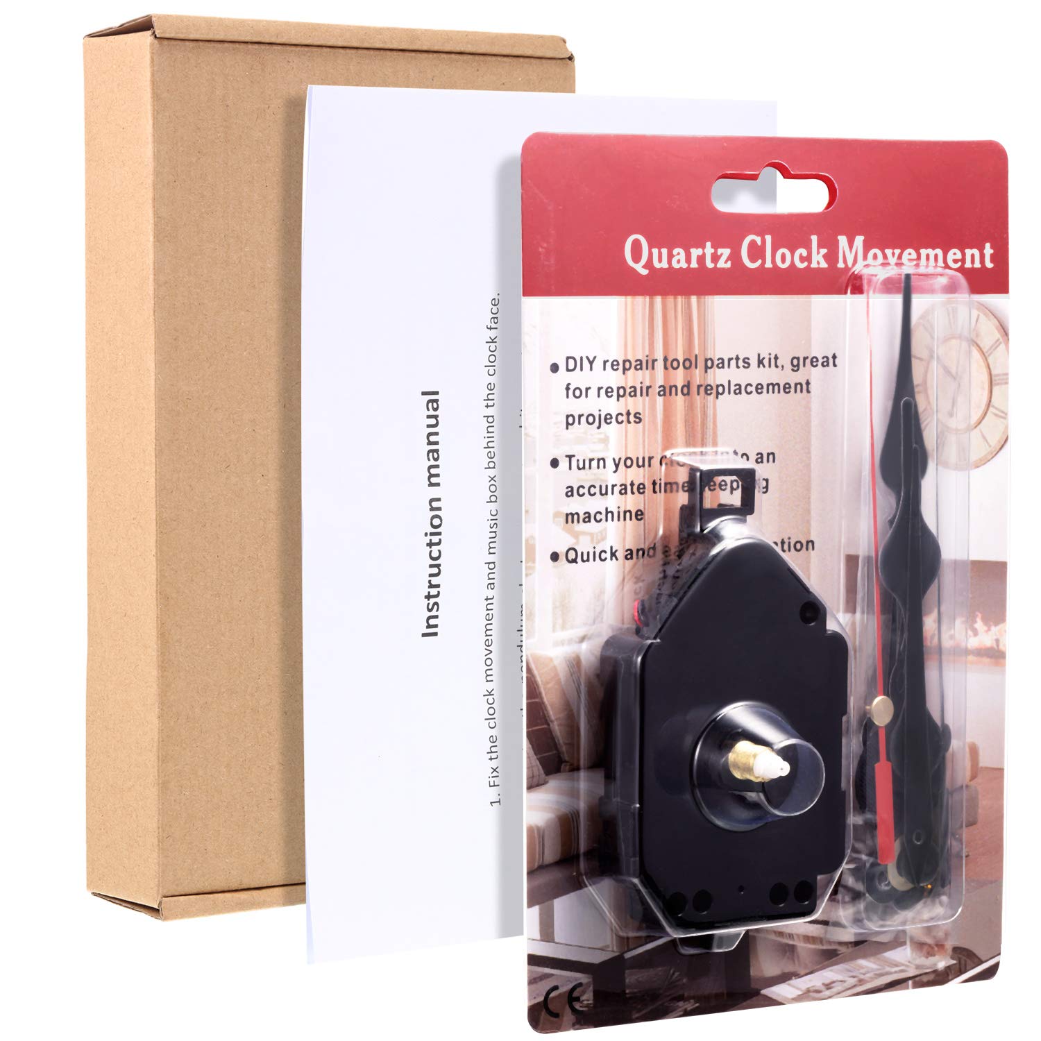Foto 7 | Kit De Movimiento De Reloj Hicarer Con Forma De Péndulo De Cuarzo Con Manecillas - Venta Internacional.