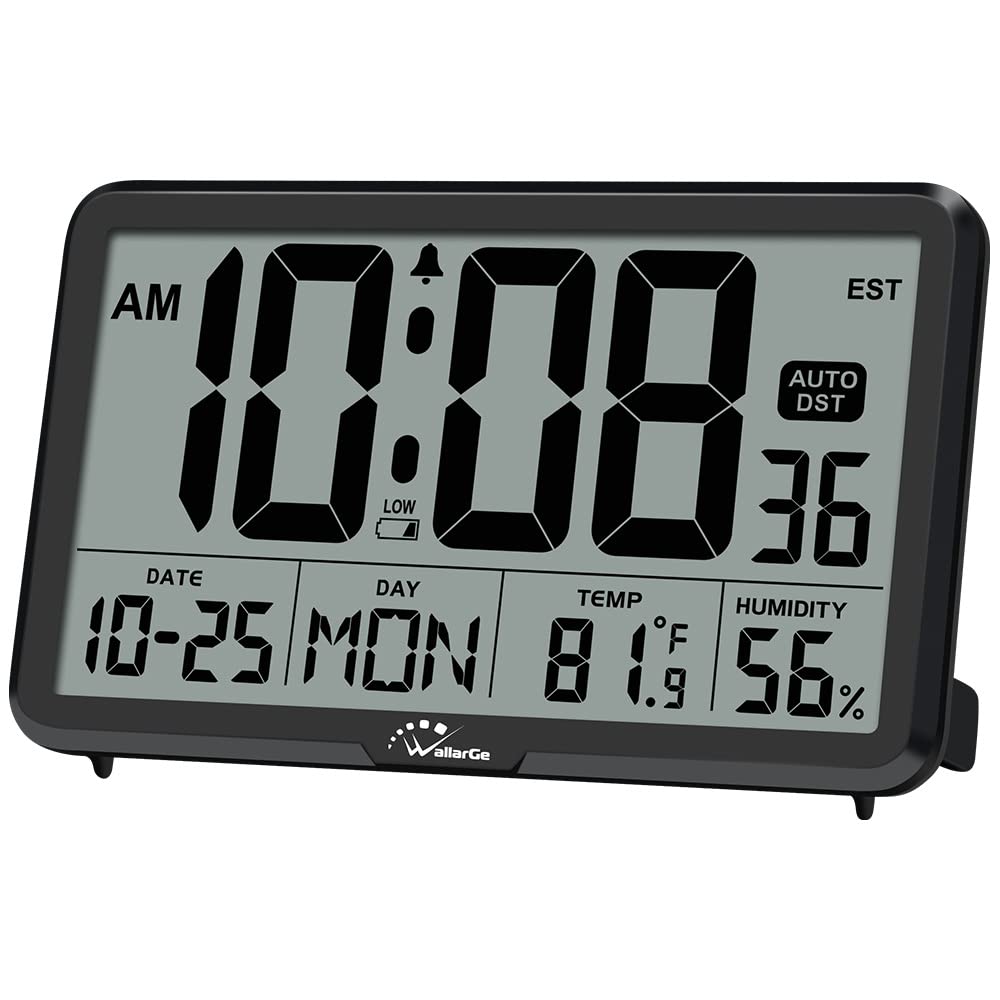 Foto 1 | Reloj De Pared Digital Wallarge Cl6002 Con Temperatura Y Humedad - Venta Internacional.