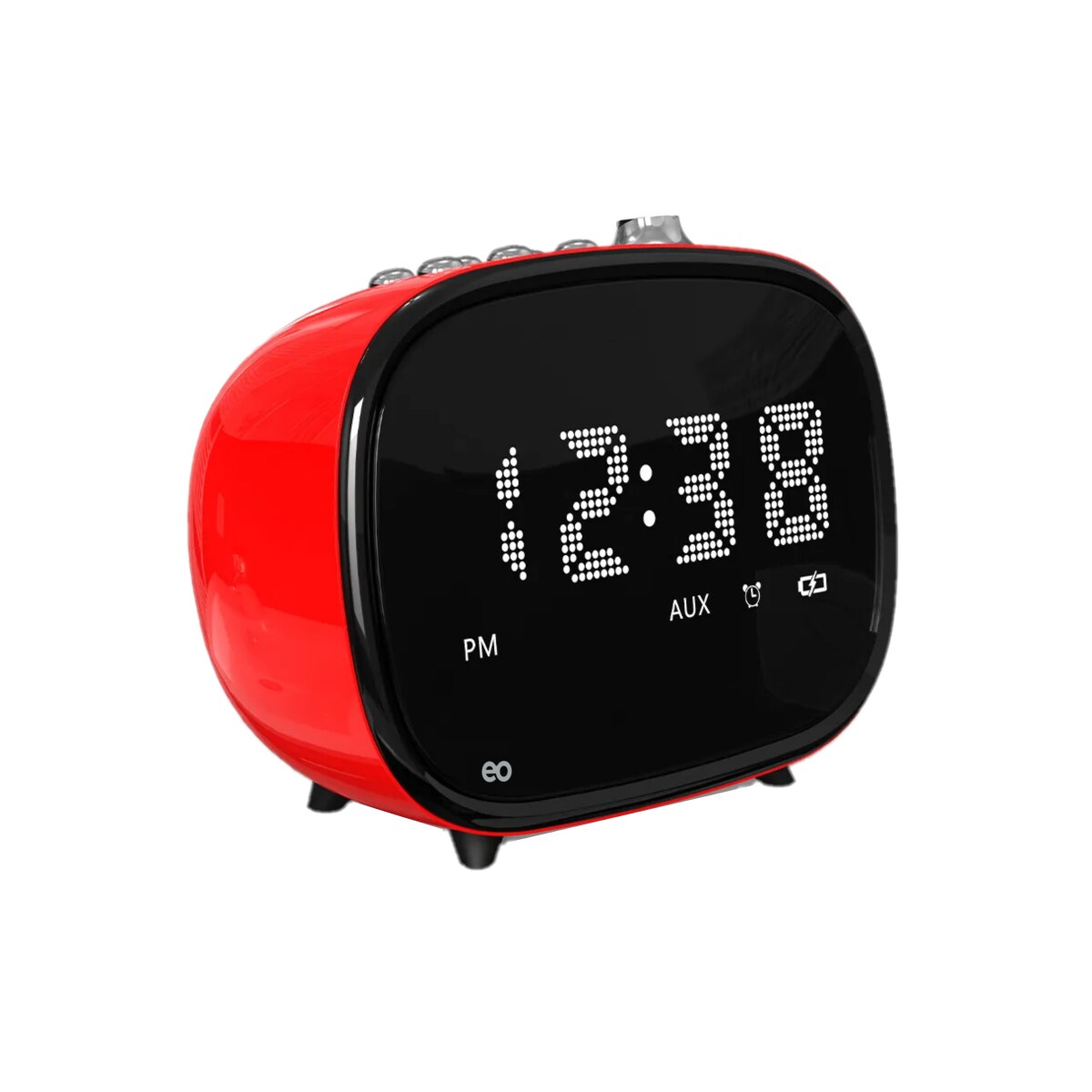 Reloj Despertador Portátil Recargable Digital Eo Safe Imports Esi-19543 Rojo