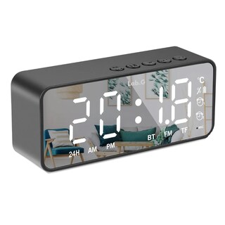 Foto 1 | Reloj Despertador Digital Radio Y Altavoz Bluetooth Lab.g Negro