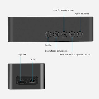 Foto 3 | Reloj Despertador Digital Radio Y Altavoz Bluetooth Lab.g Negro