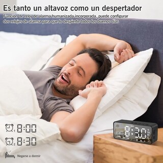 Foto 5 | Reloj Despertador Digital Radio Y Altavoz Bluetooth Lab.g Negro