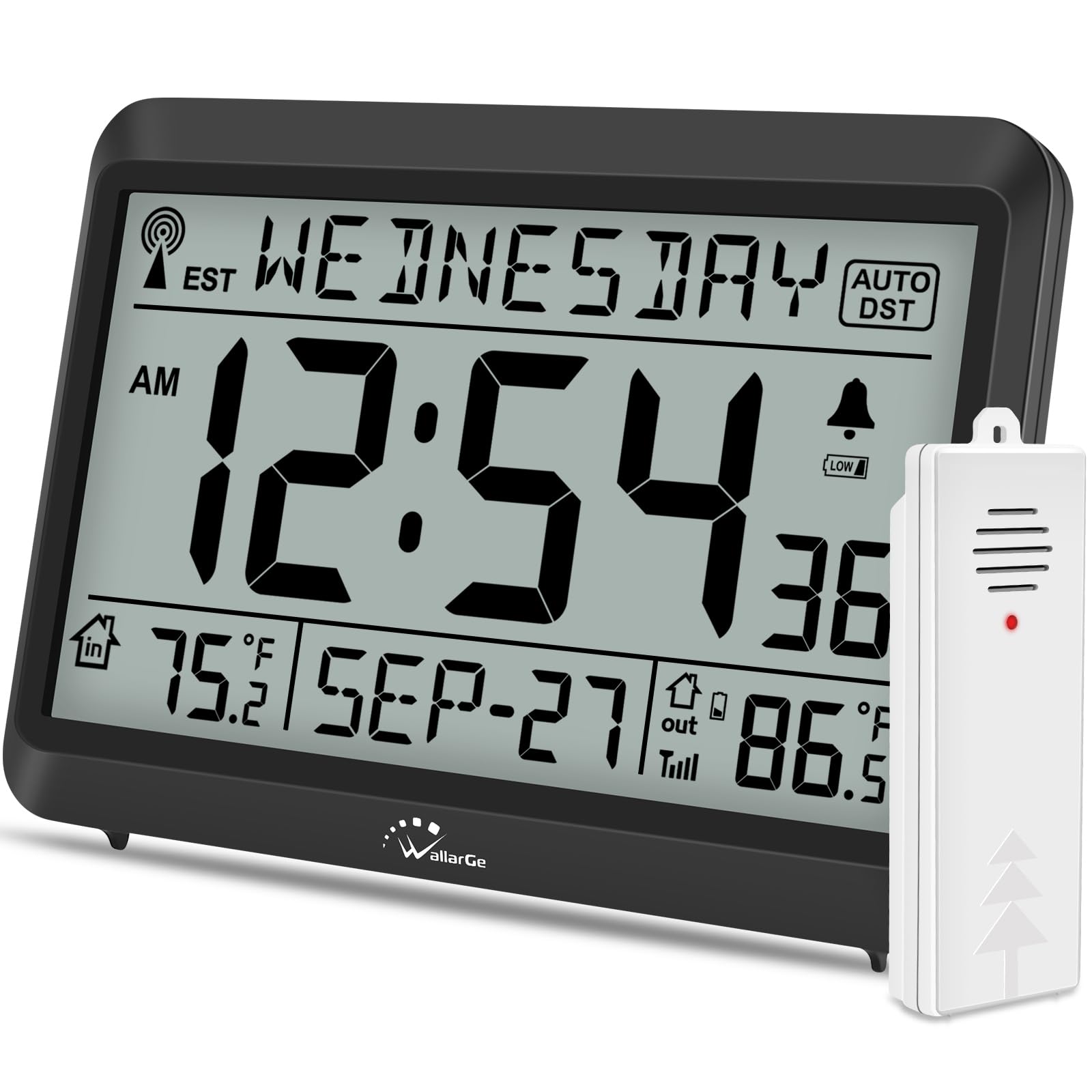 Foto 1 | Reloj Atómico Wallarge Con Temperatura Interior Y Exterior - Venta Internacional.