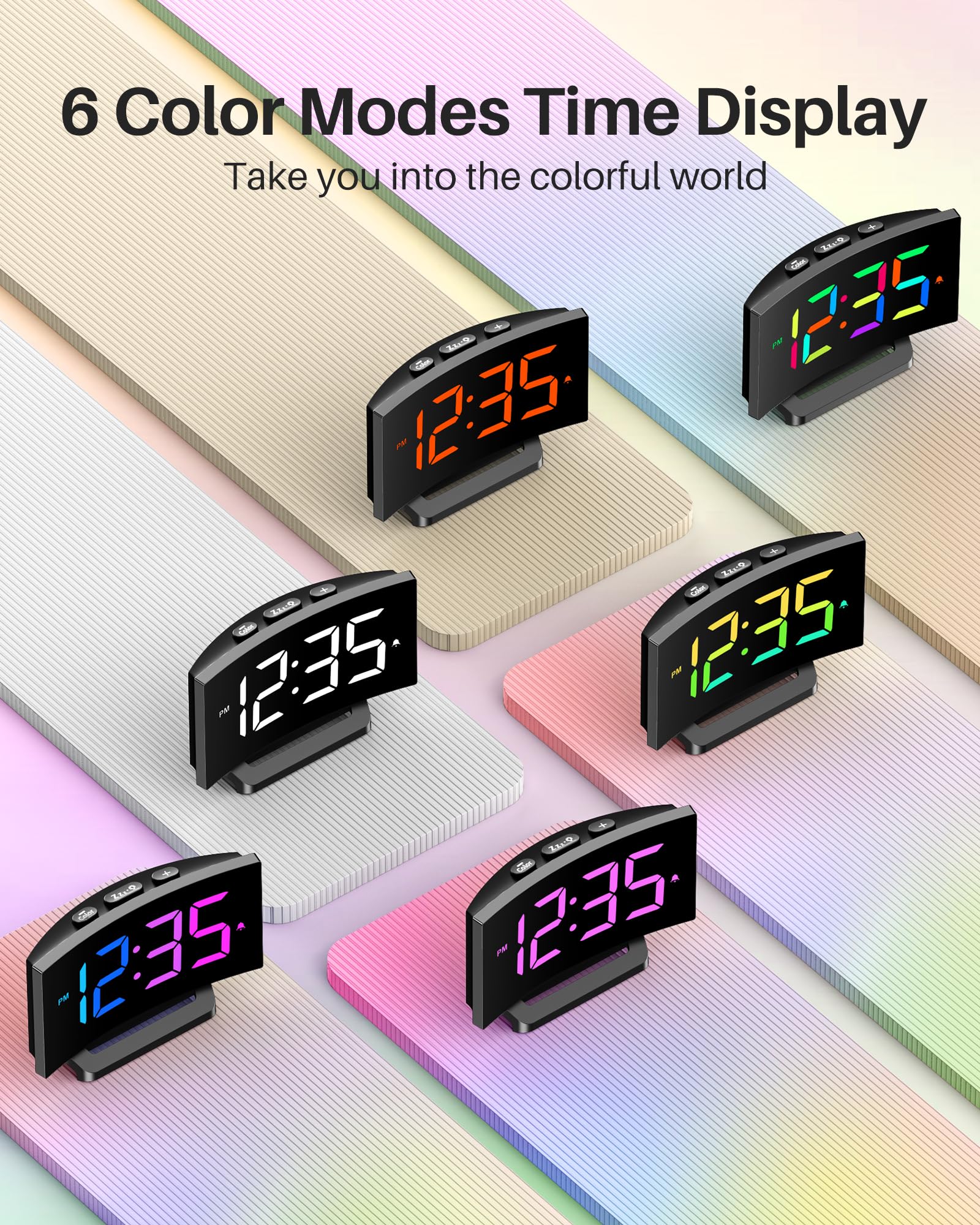 Foto 2 | Despertador Digital Goloza Con Pantalla Rgb Para Dormitorios - Venta Internacional.