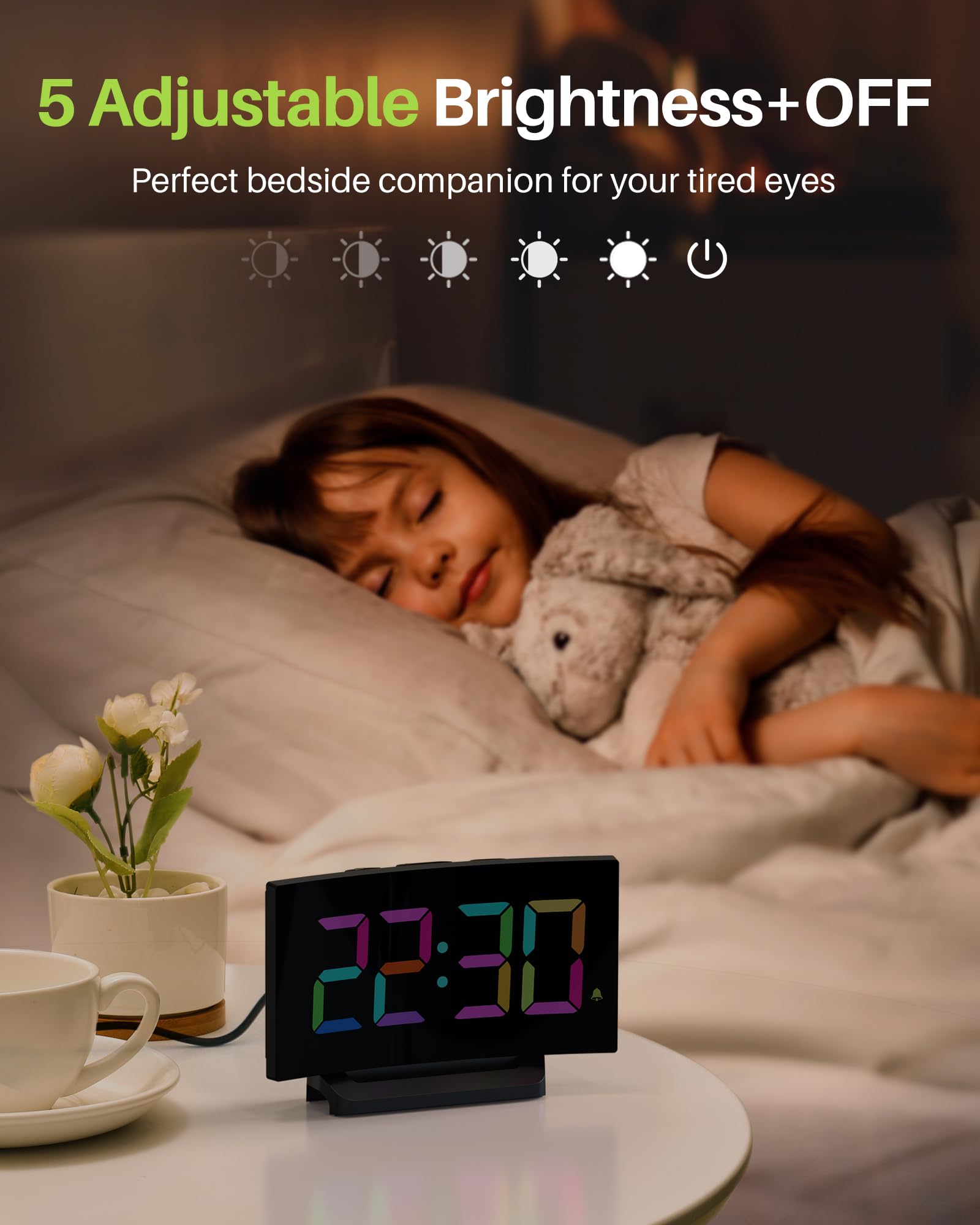 Foto 4 pulgar | Despertador Digital Goloza Con Pantalla Rgb Para Dormitorios - Venta Internacional.