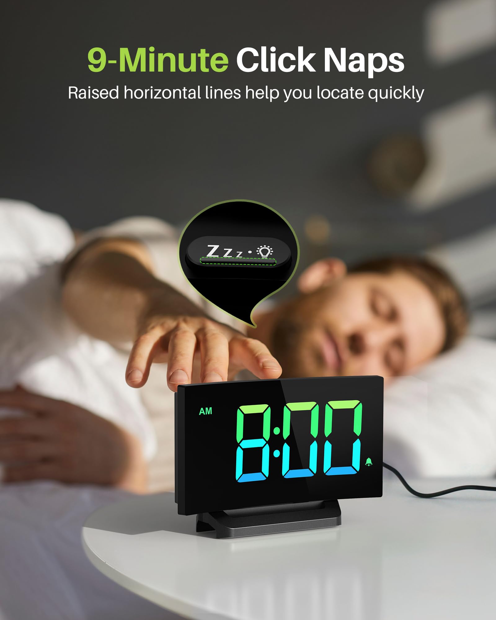 Foto 6 pulgar | Despertador Digital Goloza Con Pantalla Rgb Para Dormitorios - Venta Internacional.