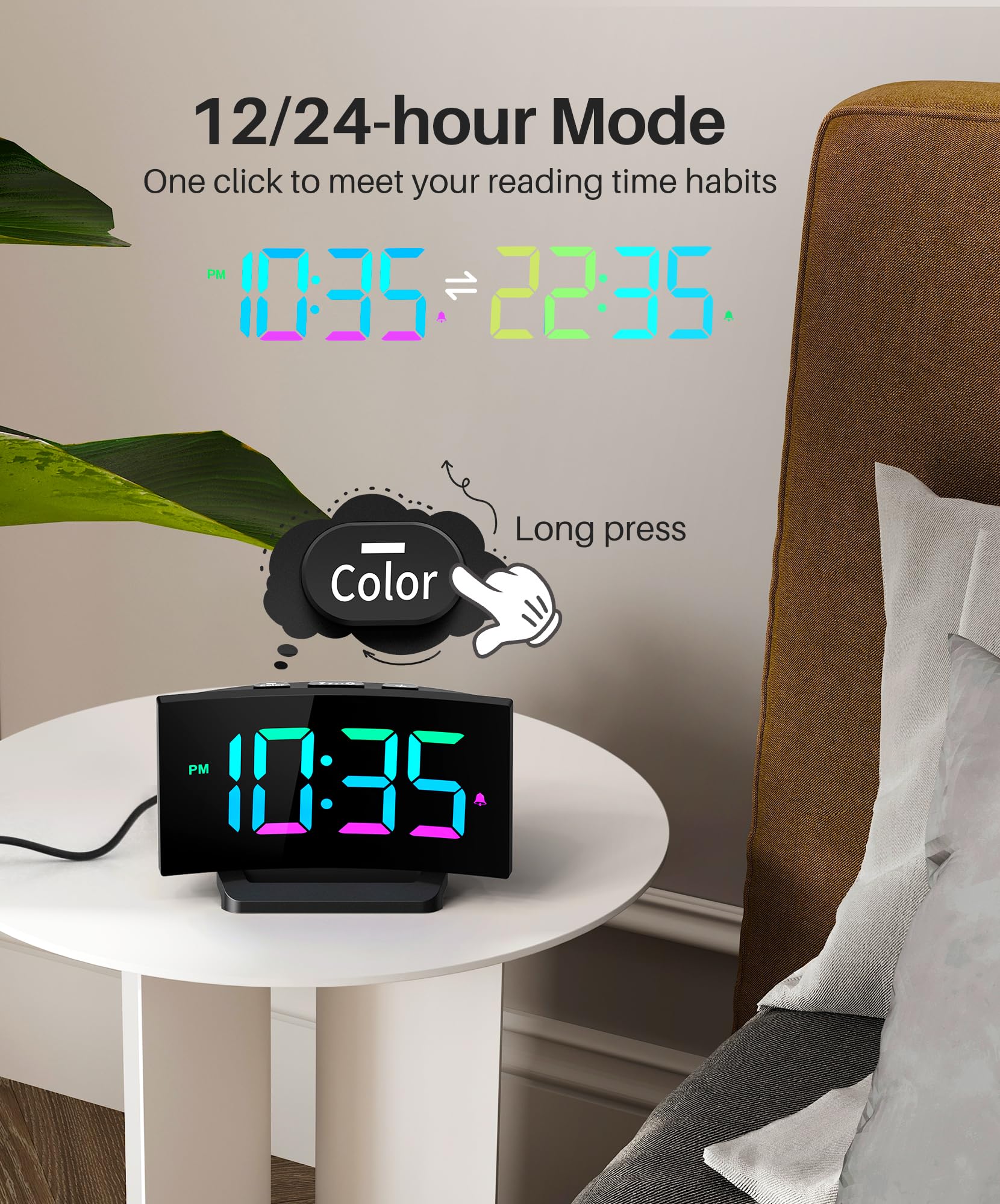 Foto 8 pulgar | Despertador Digital Goloza Con Pantalla Rgb Para Dormitorios - Venta Internacional.