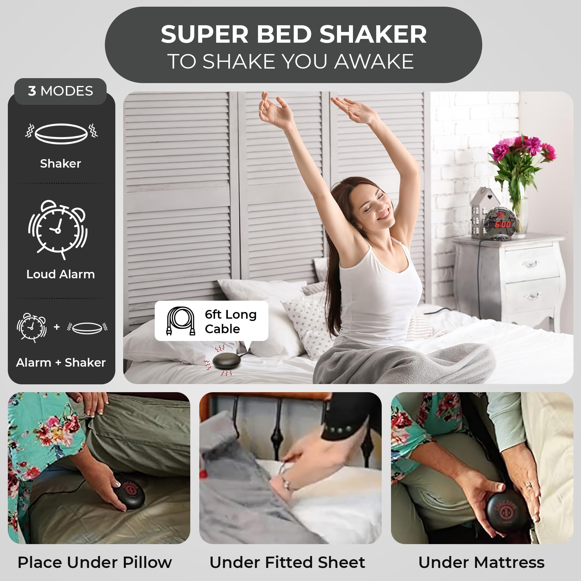 Foto 2 | Despertador Sonic Bomb Dual Con Bed Shaker Camouflage - Venta Internacional.