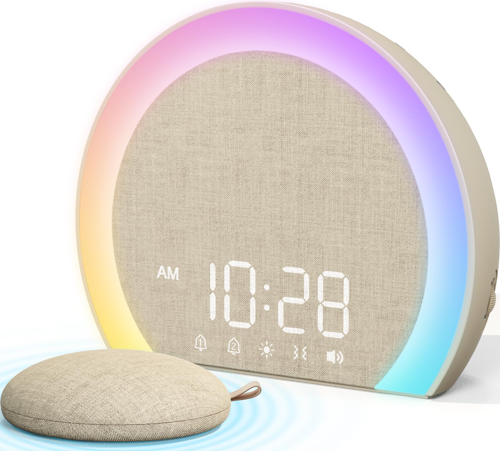 Foto 1 | Despertador Anjank Loud Con Agitador De Cama Inalámbrico Y Luz De 9 Colores - Venta Internacional.