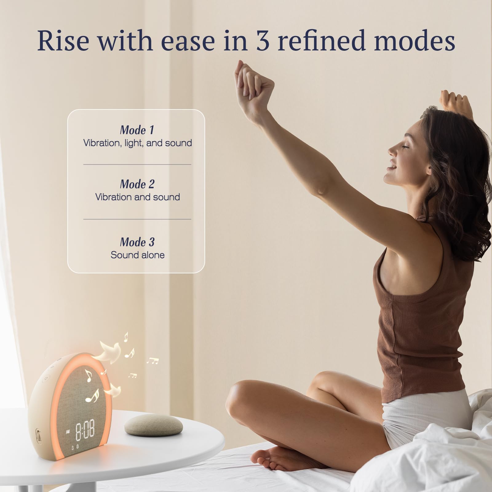 Foto 4 | Despertador Anjank Loud Con Agitador De Cama Inalámbrico Y Luz De 9 Colores - Venta Internacional.