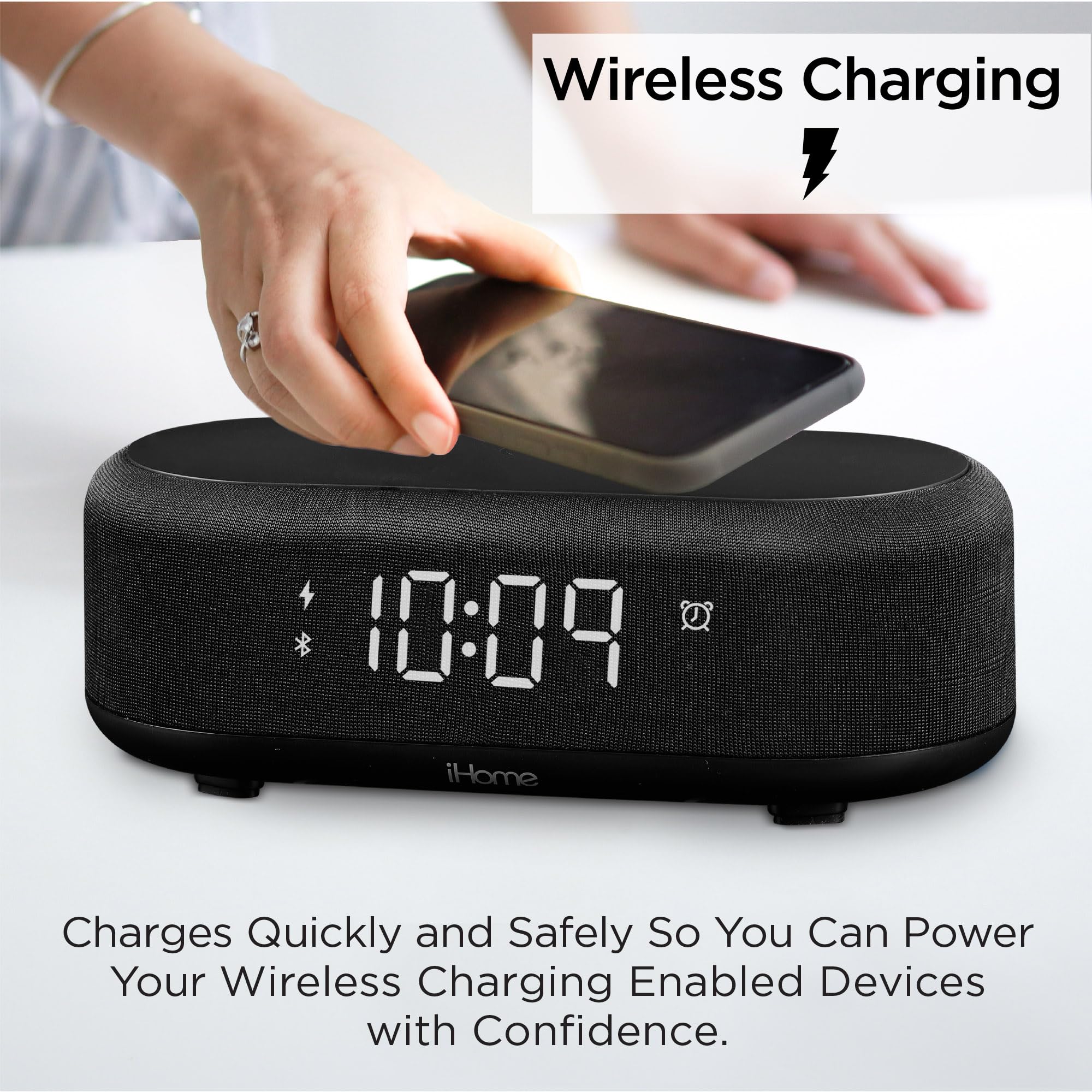 Foto 4 pulgar | Despertador Bluetooth Ihome Ibtw112 Con Cargador Inalámbrico - Venta Internacional.