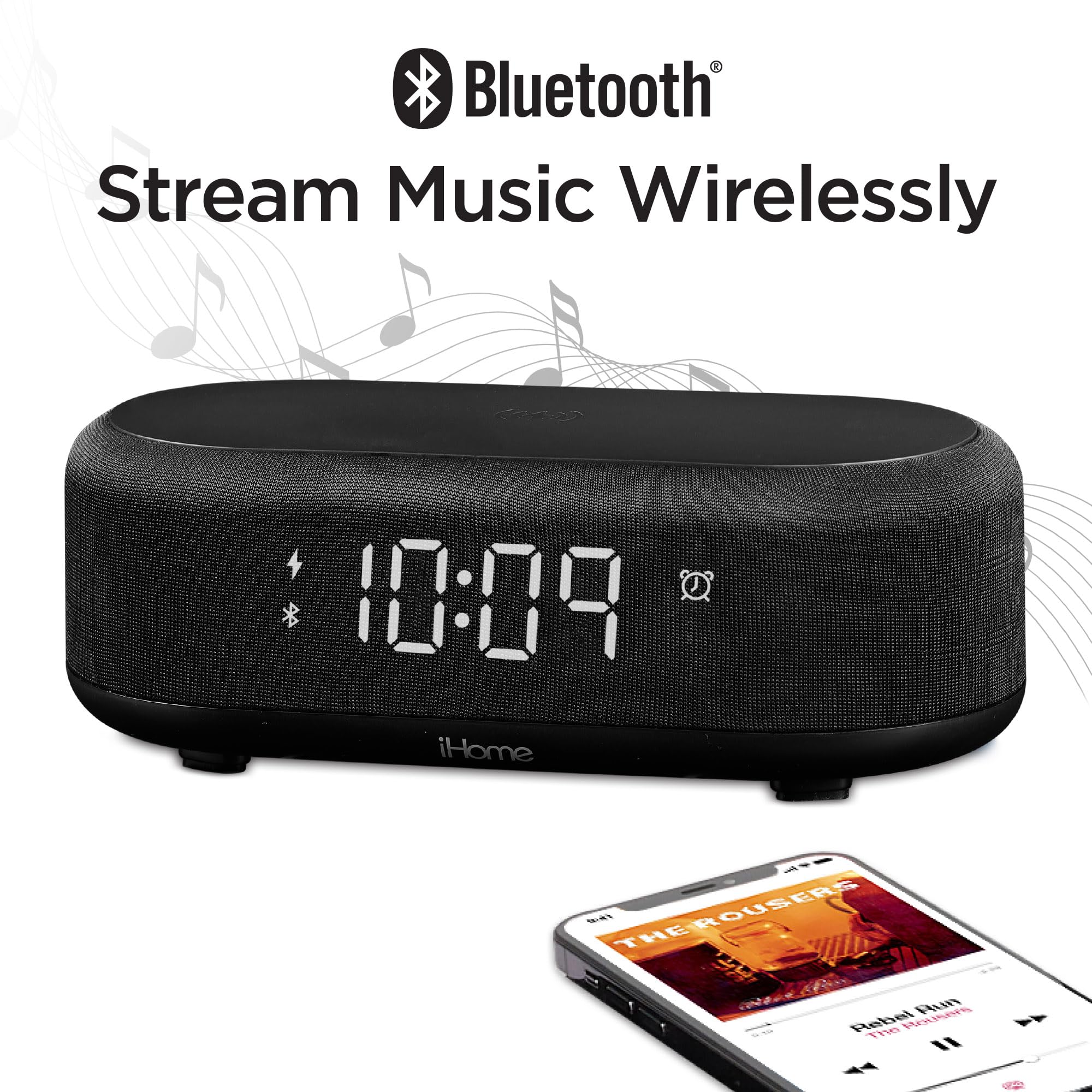Foto 5 | Despertador Bluetooth Ihome Ibtw112 Con Cargador Inalámbrico - Venta Internacional.