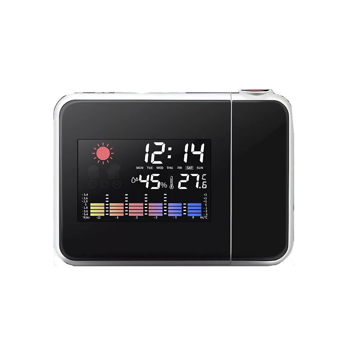 Foto 1 | Reloj Despertador Proyector con Termómetro Higrómetro Eo Safe Imports Esi-6471 color Negro
