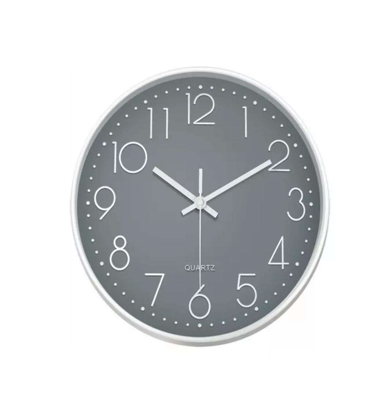 Reloj de Pared Cuarzo Silencioso Gris