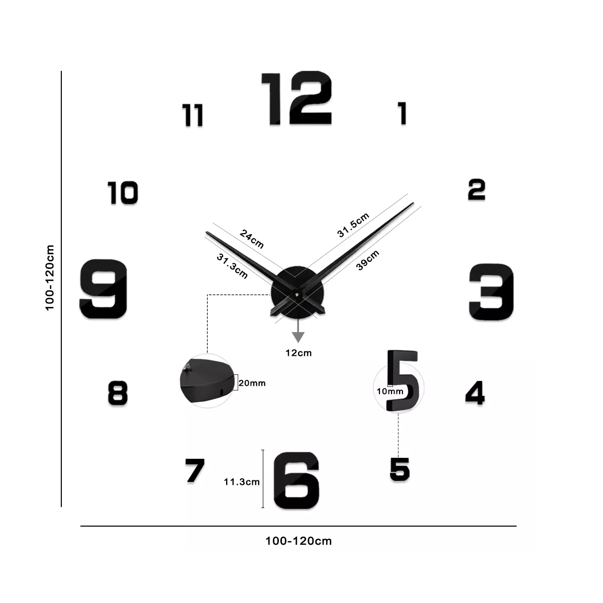 Foto 3 pulgar | Reloj de Para 3D Grande Eo Safe Imports Esi-11036 Negro