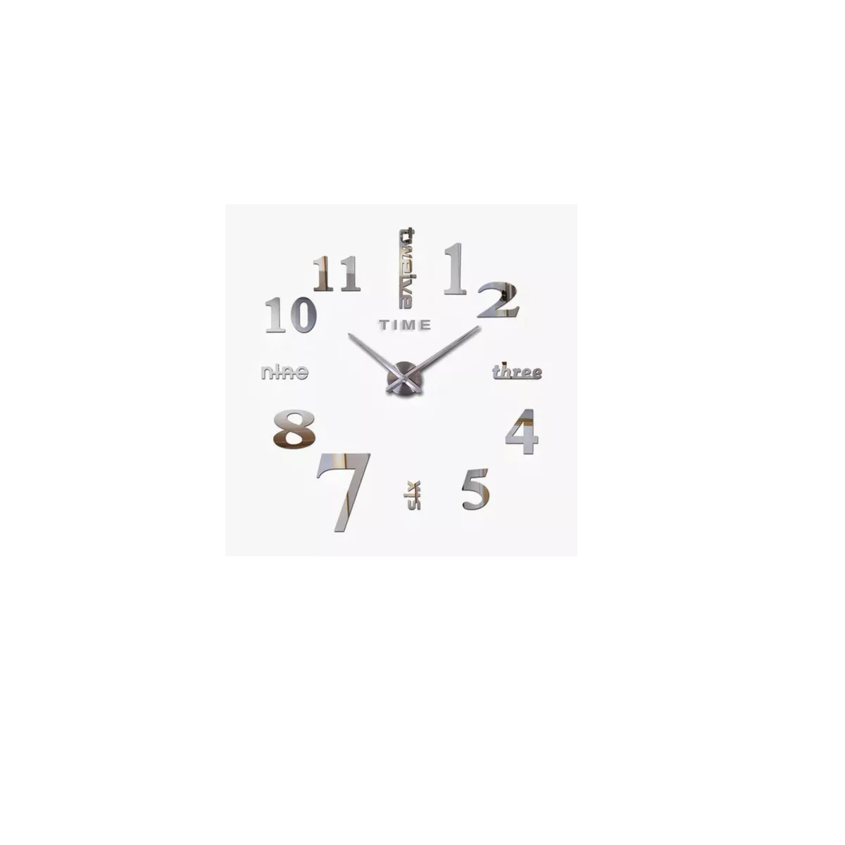 Foto 2 pulgar | Reloj De Pared 3d Moderno Grande De Cuarzo Eo Safe Imports Esi-11037 Plata