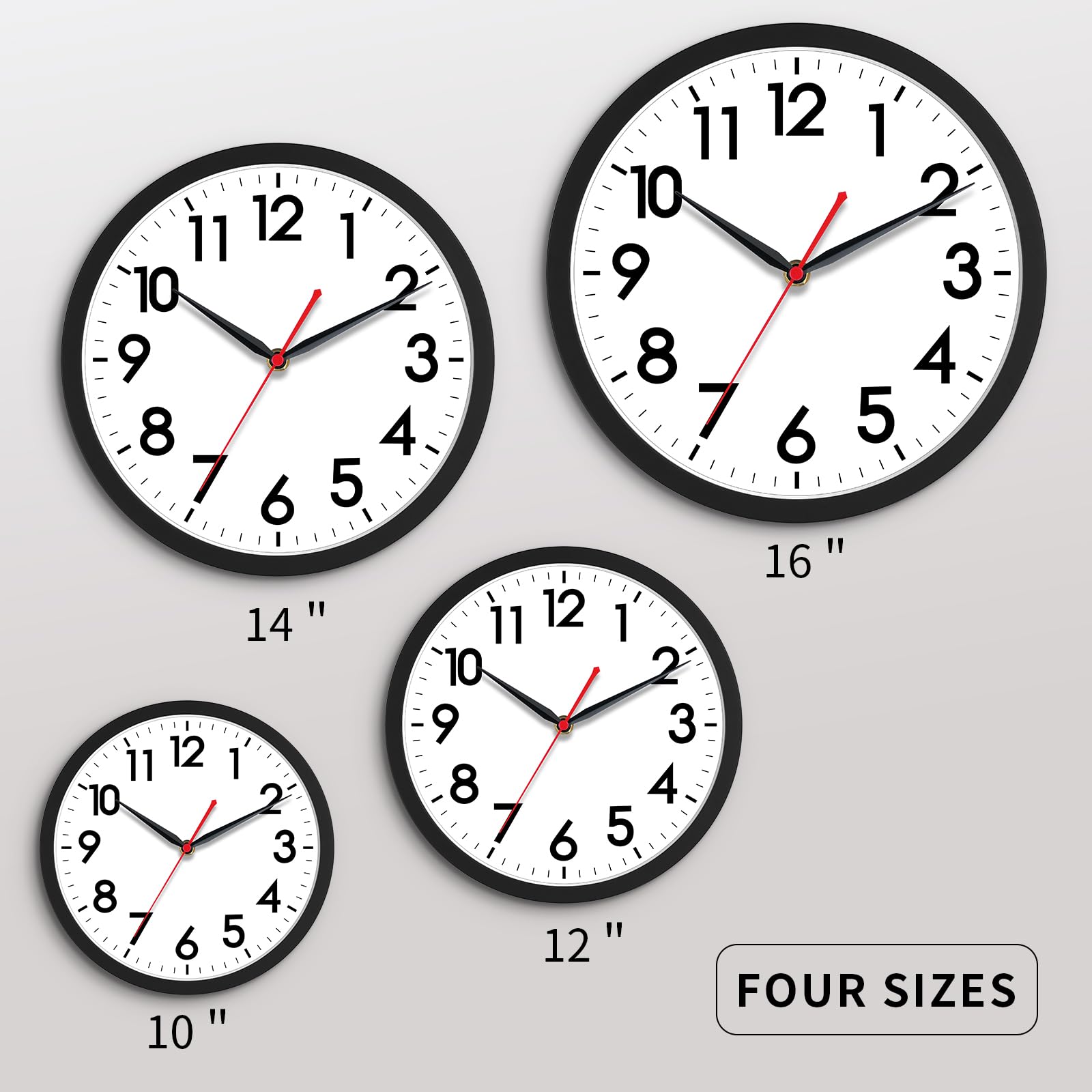 Foto 4 pulgar | Reloj De Pared Akcisot De 25 Cm, Silencioso, No Hace Tictac, Funciona Con Pilas - Venta Internacional.