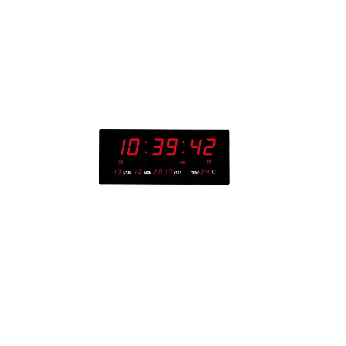 Reloj De Pared / Calendario Digital Led De Gran Tamaño   Eo Safe Imports Esi-12958 Negro $829