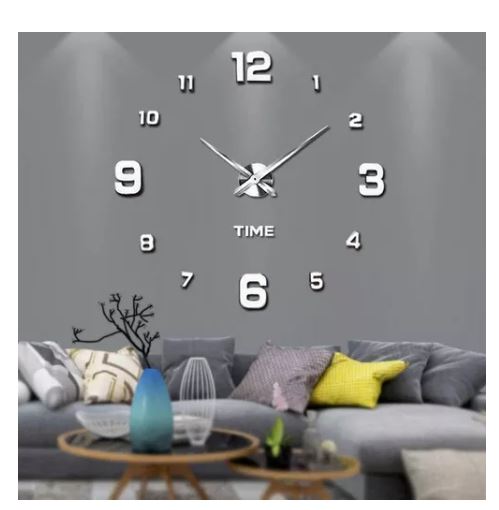 Foto 4 pulgar | Reloj de Pared Wünd con diseño 3D moderno color Plata