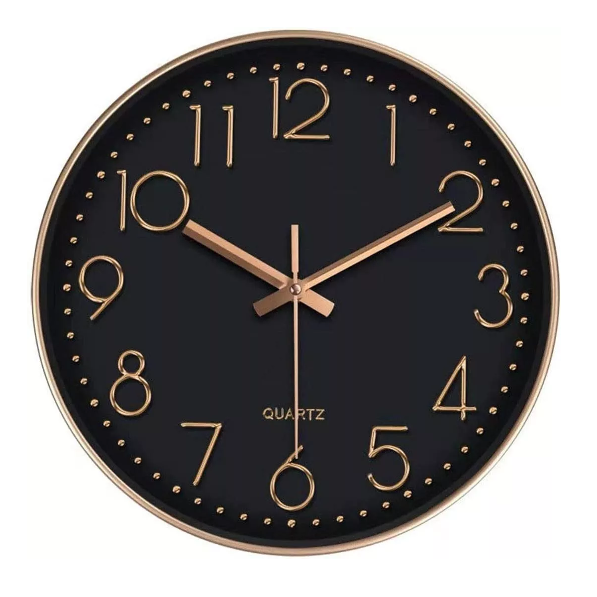 Reloj De Pared Silencioso, Moderno Y Grande Eo Safe Imports Esi-13193 Negro