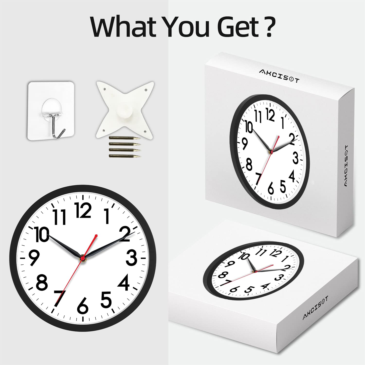 Foto 6 | Reloj de Pared Akcisot de 25 cm-Venta Internacional