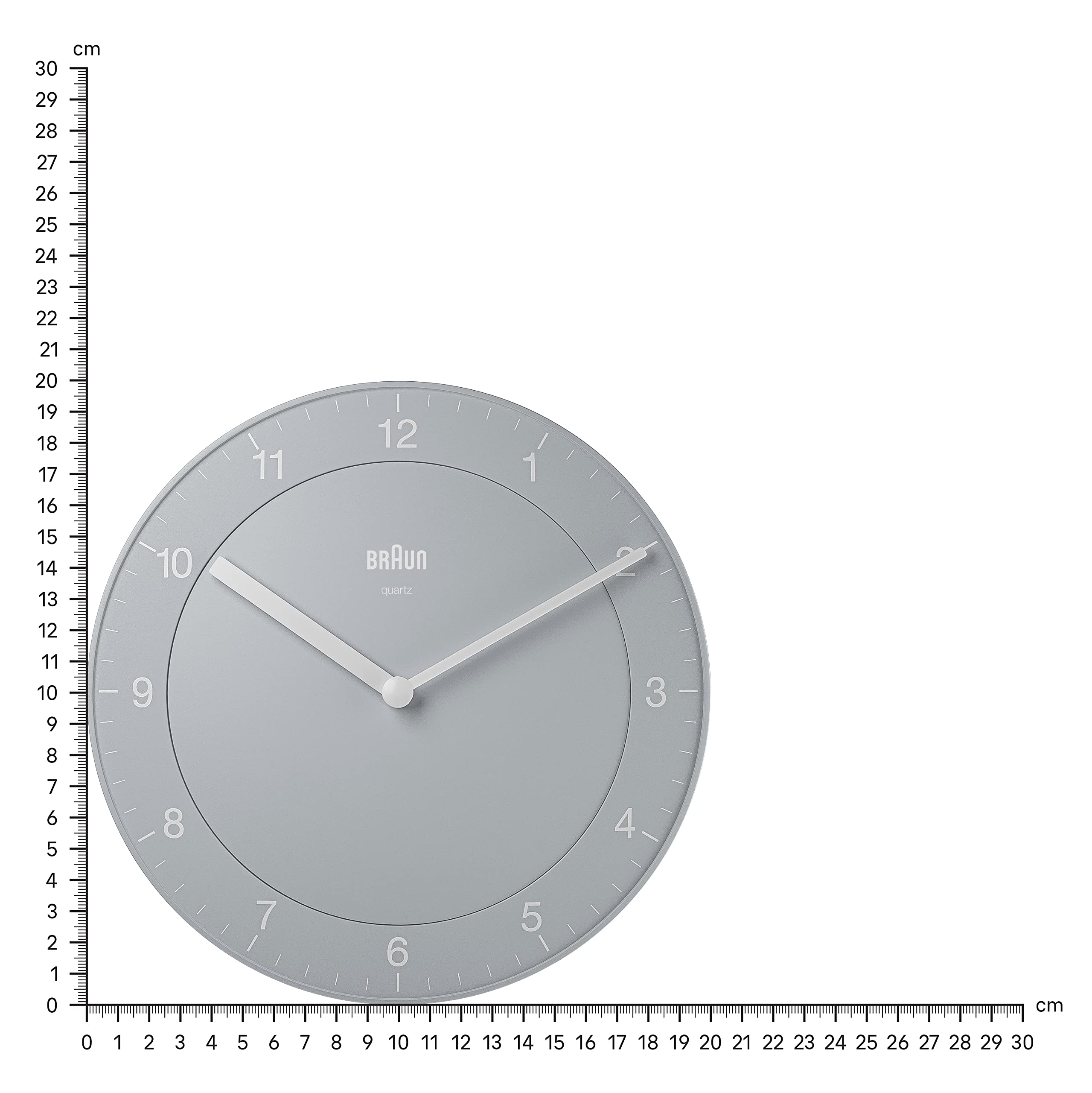 Foto 5 pulgar | Reloj de Pared Braun Classic Bc06g De 20 Cm de Diámetro color Gris - Venta Internacional