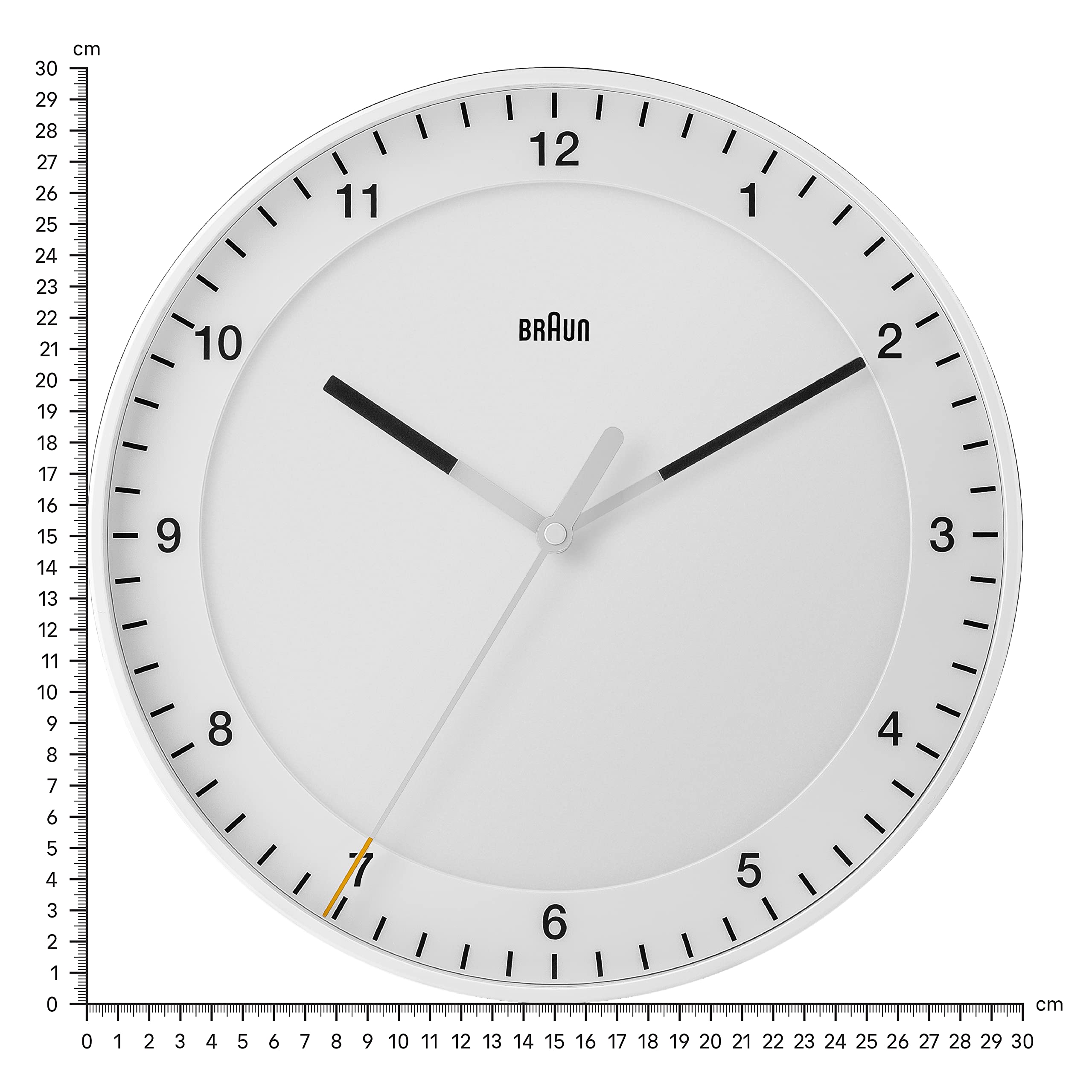 Foto 6 pulgar | Reloj de Pared Braun Bc17w Diseño Silencioso Mango de Barrido Blanco - Venta Internacional