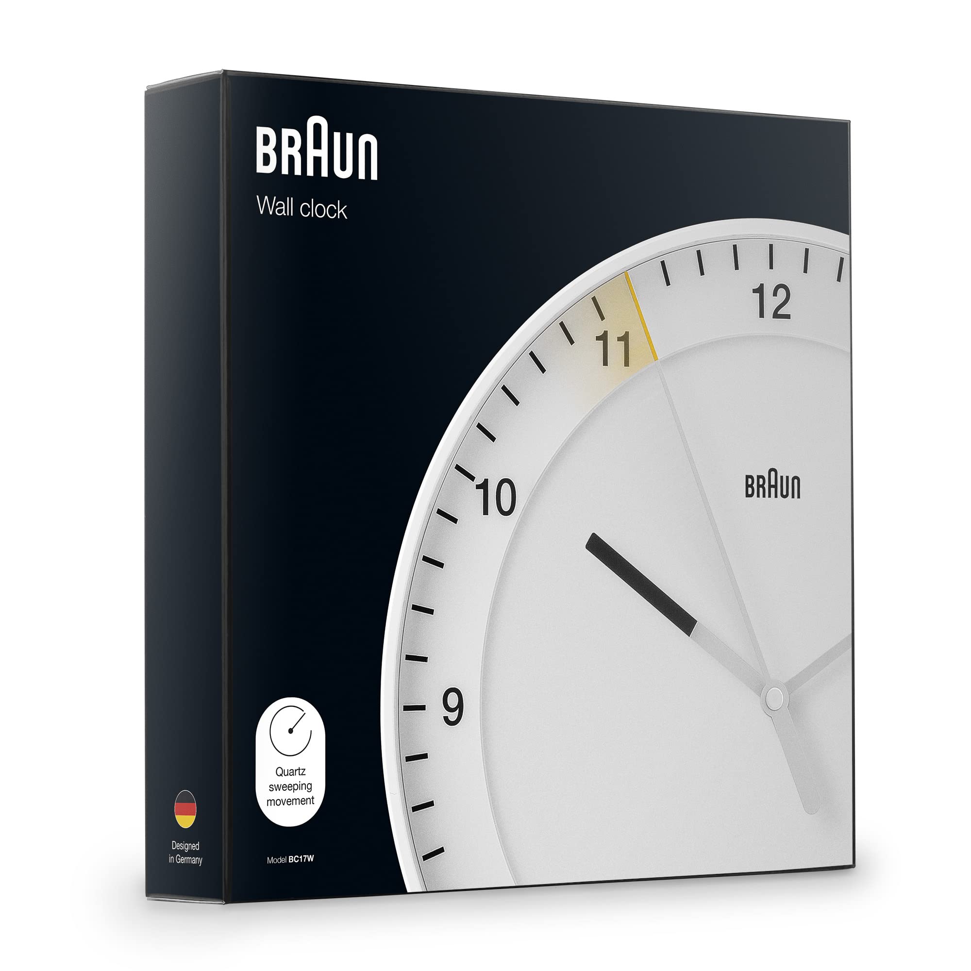 Foto 6 | Reloj de Pared Braun Bc17w Diseño Silencioso Mango de Barrido Blanco - Venta Internacional