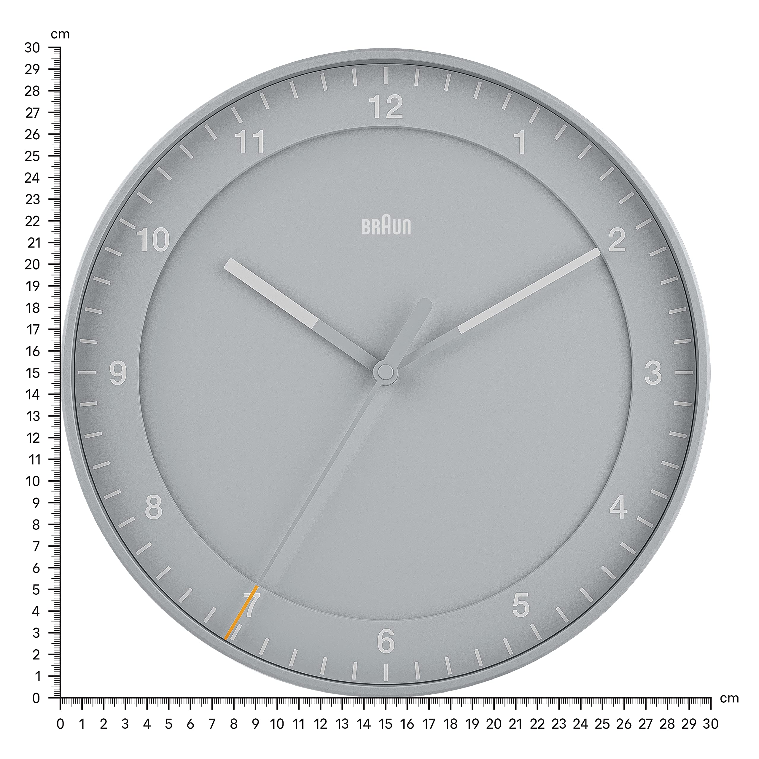 Foto 7 pulgar | Reloj de Pared Braun Classic Analógico Grande Silencioso 30 Cm color Gris - Venta Internacional