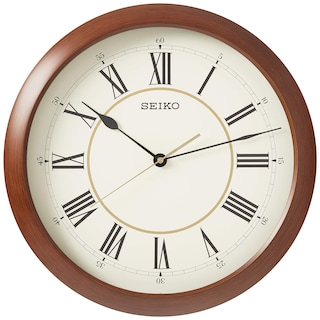 Foto 2 | Reloj de Pared Seiko con Números Romanos Acabado en Madera 40 Cm - Venta Internacional