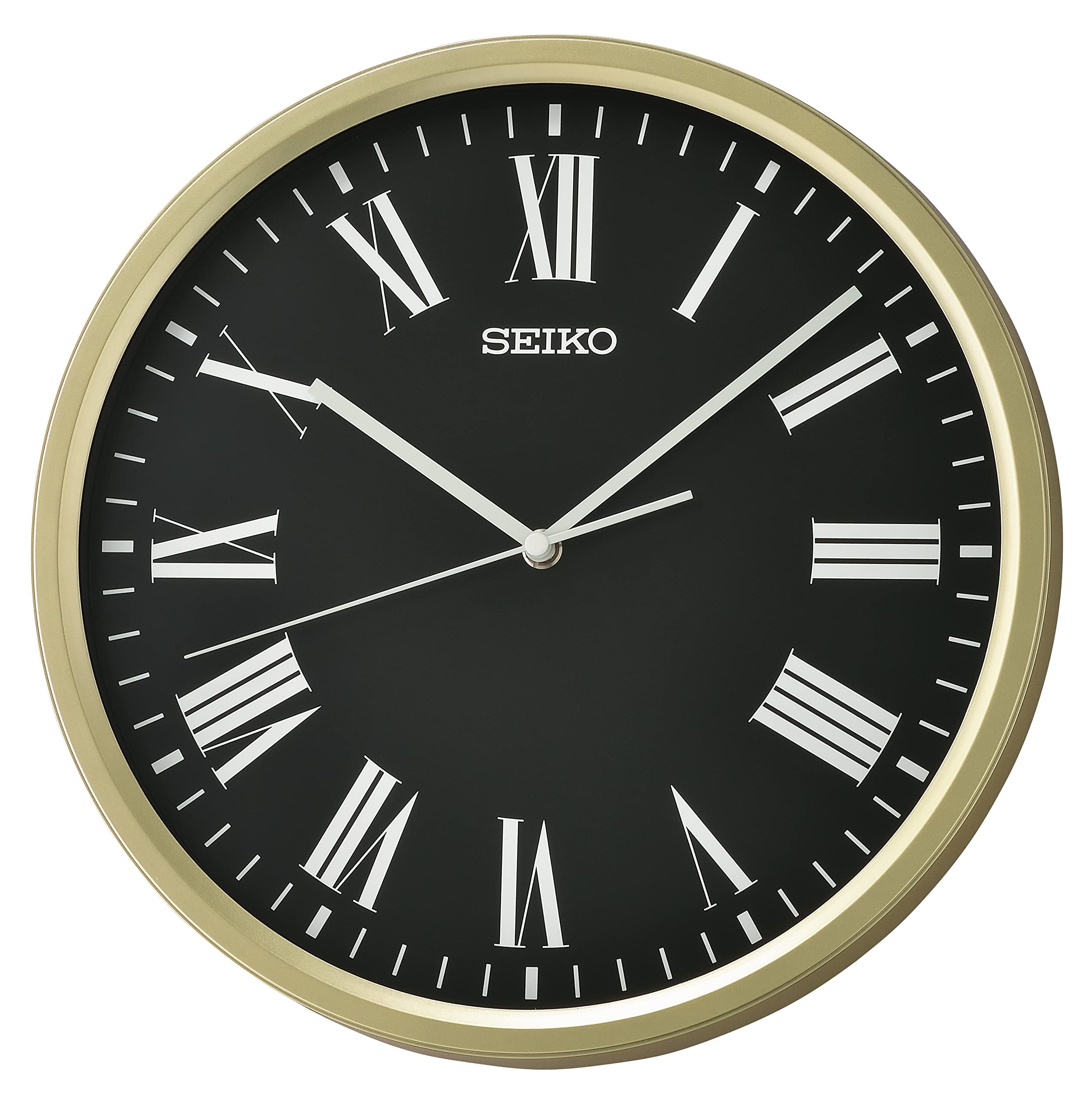 Foto 2 pulgar | Reloj de Pared Seiko Sano Dorado Metalizado 30 cm Números Romanos - Venta Internacional