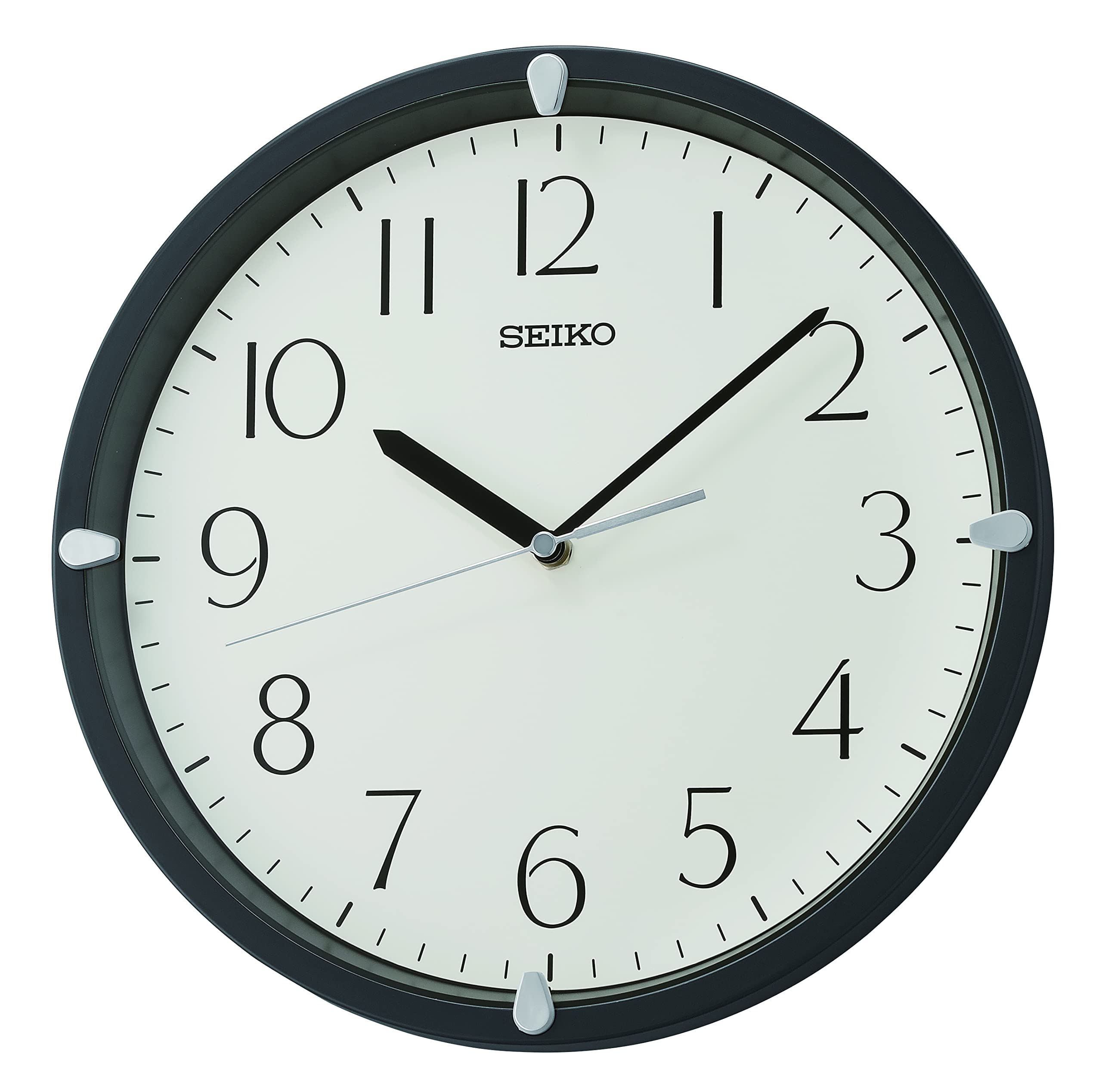 Reloj De Pared Seiko Kuota Negro Mate De 30 Cm Con Movimiento De Cuarzo - Venta Internacional